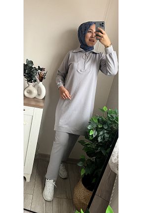 ست طوسی زنانه اسلیم جین کد 786048135