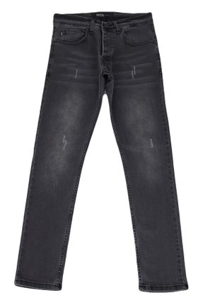 شلوار جین طوسی مردانه پاچه تنگ ساده جوان استاندارد کد 786025904