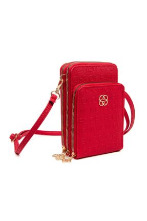 کیف دوشی قرمز زنانه چرم مصنوعی کد 350324755
