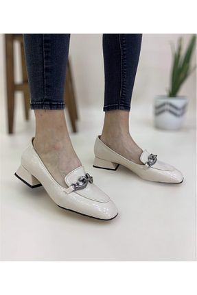 کفش کلاسیک بژ زنانه چرم لاکی PAMİR - کد 786139684