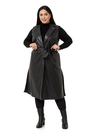 جلیقه سایز بزرگ مشکی زنانه سایز بزرگ DISENTIS MODEST - کد 786442794
