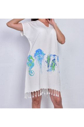 لباس ساحلی سفید زنانه کد 101926350