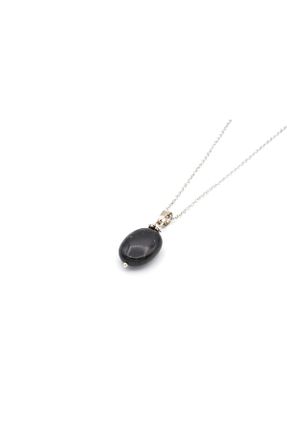 گردنبند جواهر مشکی زنانه روکش نقره Murty99 - کد 101860674