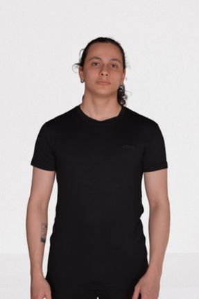 تی شرت مشکی مردانه رگولار پارچه ای کد 102186146