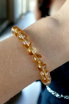 دستبند جواهر زرد زنانه سنگ طبیعی NBS Beautiful Naturel Stones - کد 786571564