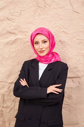 روسری صورتی پلی استر İpekhan - کد 786944526