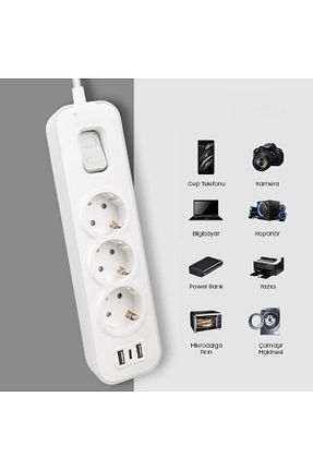 کابل افزودنی پریز گروهی سفید 3 nelerbulurum - کد 786748040