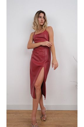 لباس زرشکی زنانه بافتنی Miapiashop - کد 355645615
