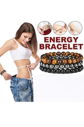 دستبند جواهر نارنجی زنانه سنگ طبیعی Kusakli - کد 786930824