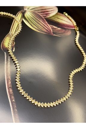 گردنبند استیل ( فولاد ) طلائی زنانه استیل (فولاد) ismim bijuteri - کد 786940992