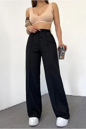 شلوار مشکی زنانه پارچه Unique Style - کد 787023227