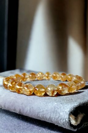 دستبند جواهر زرد زنانه سنگ طبیعی NBS Beautiful Naturel Stones - کد 786571564