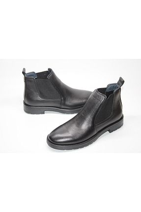 چکمه مشکی مردانه چرم خالص casso - کد 786496170