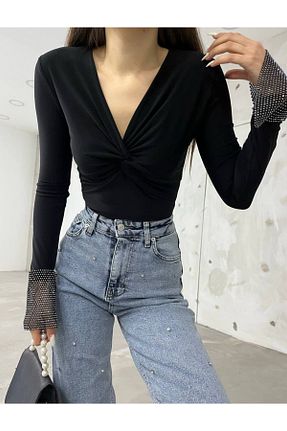بلوز مشکی زنانه ساده Butik Beyza - کد 786765965