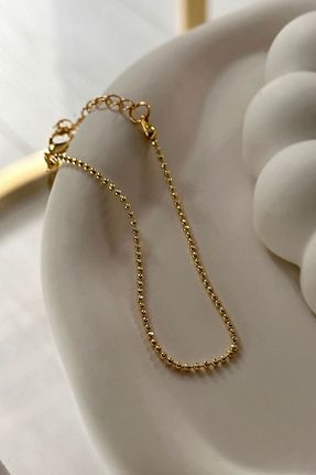دستبند جواهر طلائی زنانه برنجی Trendy Butik - کد 317778209
