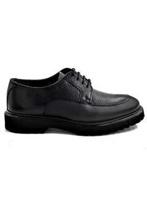 کفش کلاسیک مشکی مردانه چرم خالص LEOSTEPS - کد 786987360
