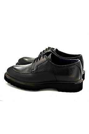 کفش کلاسیک مشکی مردانه چرم خالص LEOSTEPS - کد 786987360