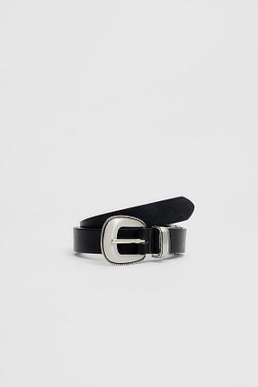 کمربند مشکی زنانه پلی اورتان Stradivarius - کد 786665216