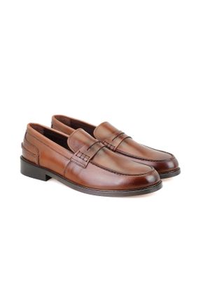 کفش کلاسیک قهوه ای مردانه پاشنه کوتاه ( 4 - 1 cm ) پاشنه ساده کد 780589405