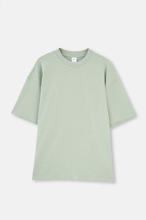 تی شرت سبز مردانه یقه گرد اورسایز تکی کد 786931483