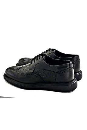 کفش کلاسیک مشکی مردانه چرم خالص LEOSTEPS - کد 786952994