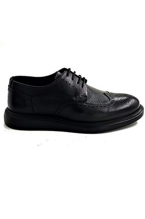 کفش کلاسیک مشکی مردانه چرم خالص LEOSTEPS - کد 786952994
