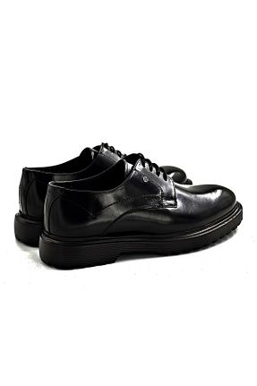 کفش کلاسیک مشکی مردانه چرم خالص LEOSTEPS - کد 786978998