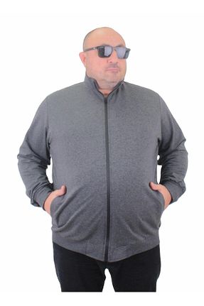 سوئیشرت سایز بزرگ طوسی مردانه سایز بزرگ MocGrande - کد 786980489