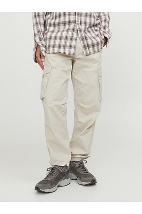شلوار بژ مردانه پنبه - الاستین Jack & Jones - کد 778331214