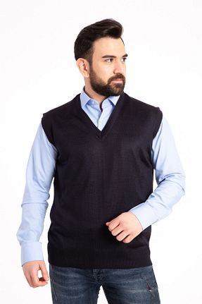 سوئیتر سرمه ای مردانه اکریلیک Mutlu City - کد 343482739