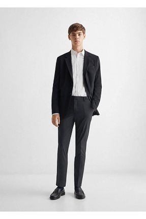 شلوار مشکی مردانه پلی استر MANGO Teen - کد 748880708