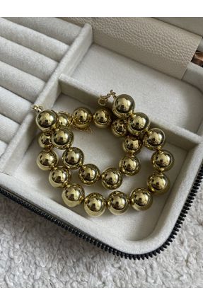 گردنبند جواهر طلائی زنانه برنز کد 787261418