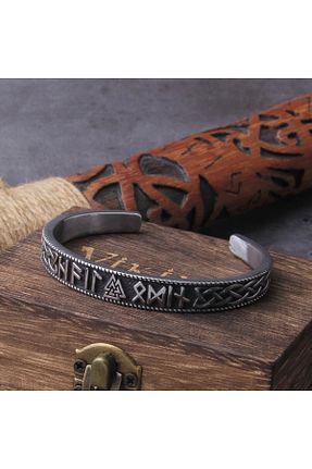 دستبند استیل (فولاد) قهوه ای مردانه استیل ضد زنگ Viking - کد 337576789