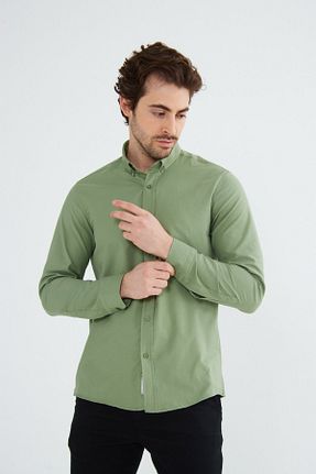 پیراهن خاکی مردانه اسلیم فیت RAVANELLI - کد 697366700