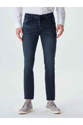 شلوار جین آبی مردانه پاچه تنگ اسلیم کد 787265763
