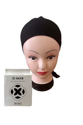کلاه شنای حجاب مشکی زنانه Aker - کد 746219260
