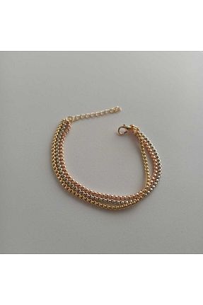 دستبند استیل (فولاد) طلائی زنانه استیل (فولاد) Simge Gümüş - کد 787366181