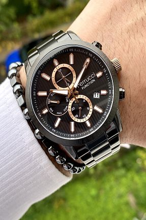 ساعت مچی مشکی مردانه 41-46 میلی متر Ferrucci - کد 787704494