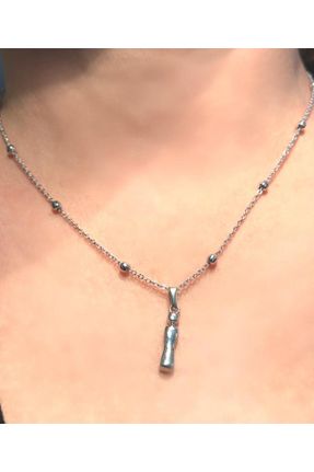 گردنبند جواهر زنانه روکش نقره کد 787767108