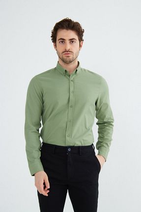 پیراهن خاکی مردانه اسلیم فیت RAVANELLI - کد 697366700