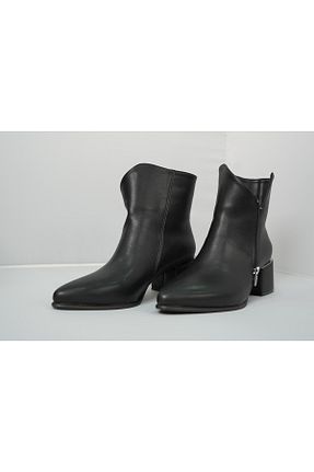 بوت / نیم بوت مشکی زنانه چرم مصنوعی DEXTAN COLLECTİON - کد 787552565
