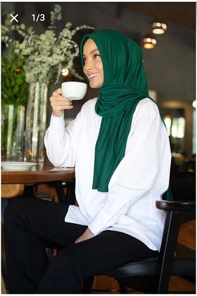 شال سبز زنانه پنبه ای Nilbutik - کد 787374587