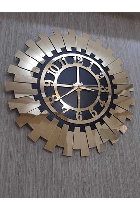 ساعت دیواری طلائی 60 x 60 Tuba Design - کد 787409000