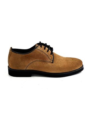 کفش کلاسیک بژ مردانه چرم خالص LEOSTEPS - کد 787680861