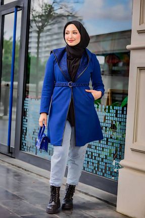 کت آبی زنانه اسلیم فیت Zümrüt - کد 787914548