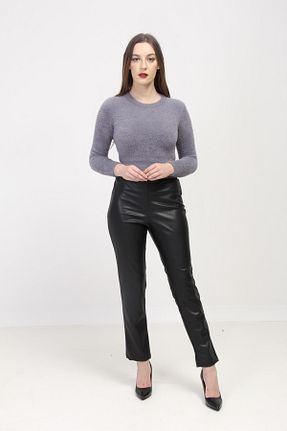 شلوار مشکی زنانه چرم مصنوعی HG Tekstil - کد 787799987