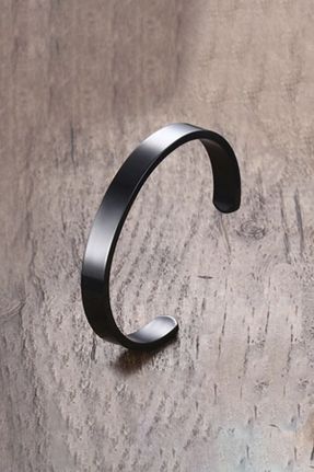 دستبند استیل مشکی مردانه فولاد ( استیل ) کد 31109688
