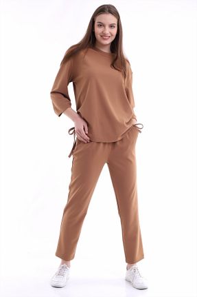 ست گرمکن بژ زنانه پنبه پلی استر MODANESS - کد 102758722