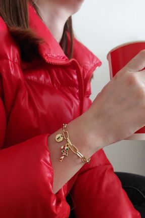 دستبند جواهر طلائی زنانه کد 446268402