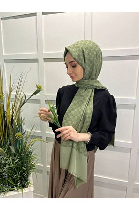 شال سبز زنانه پلی استر Aker - کد 711527882